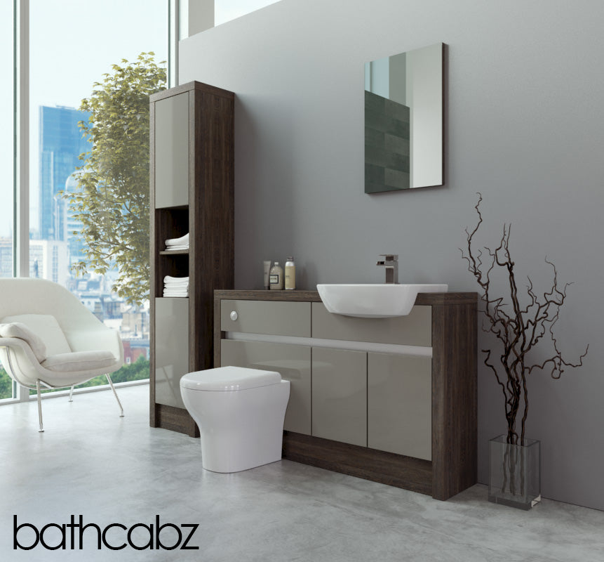 SIDONA MALI WENGE BASE & TALL UNIT BATHROOM FITTED FURNITURE