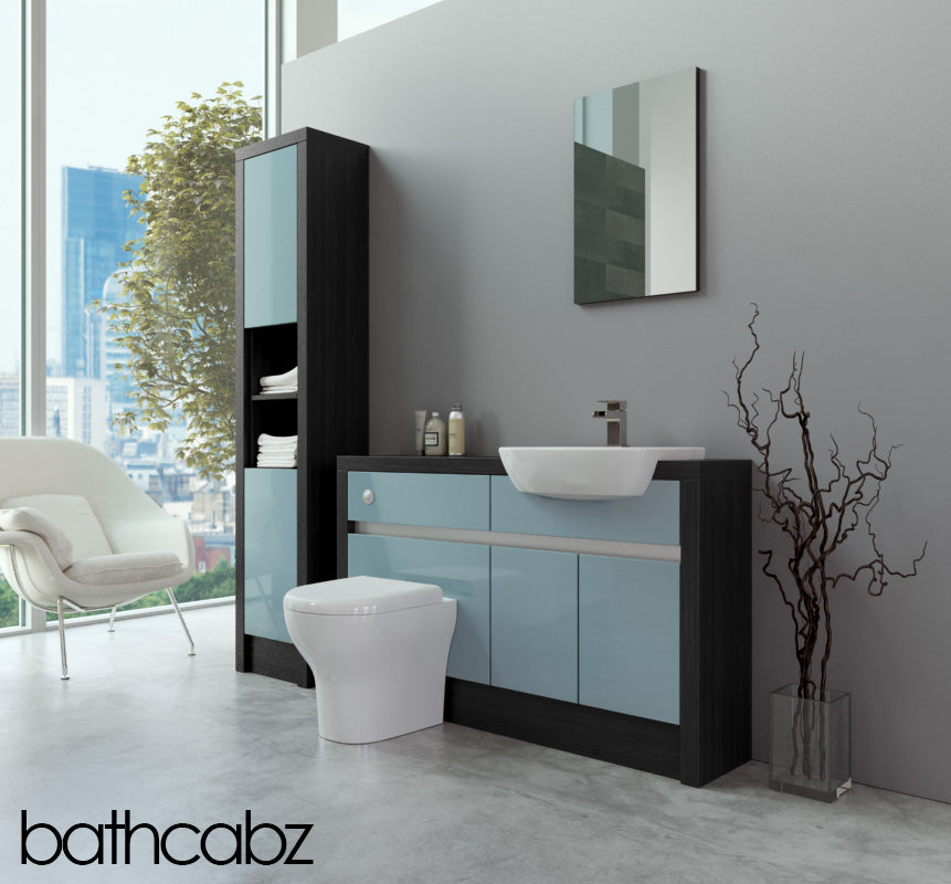 SIDONA HACIENDA BLACK BASE & TALL UNIT BATHROOM FITTED FURNITURE