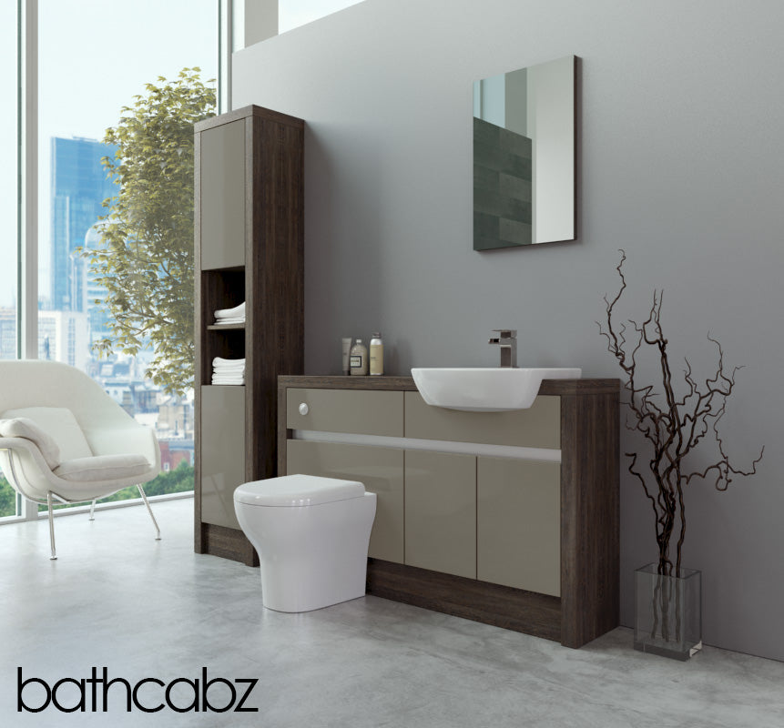 SIDONA MALI WENGE BASE & TALL UNIT BATHROOM FITTED FURNITURE