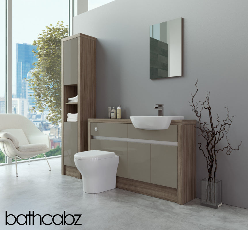 SIDONA DRIFTWOOD BASE & TALL UNIT BATHROOM FITTED FURNITURE