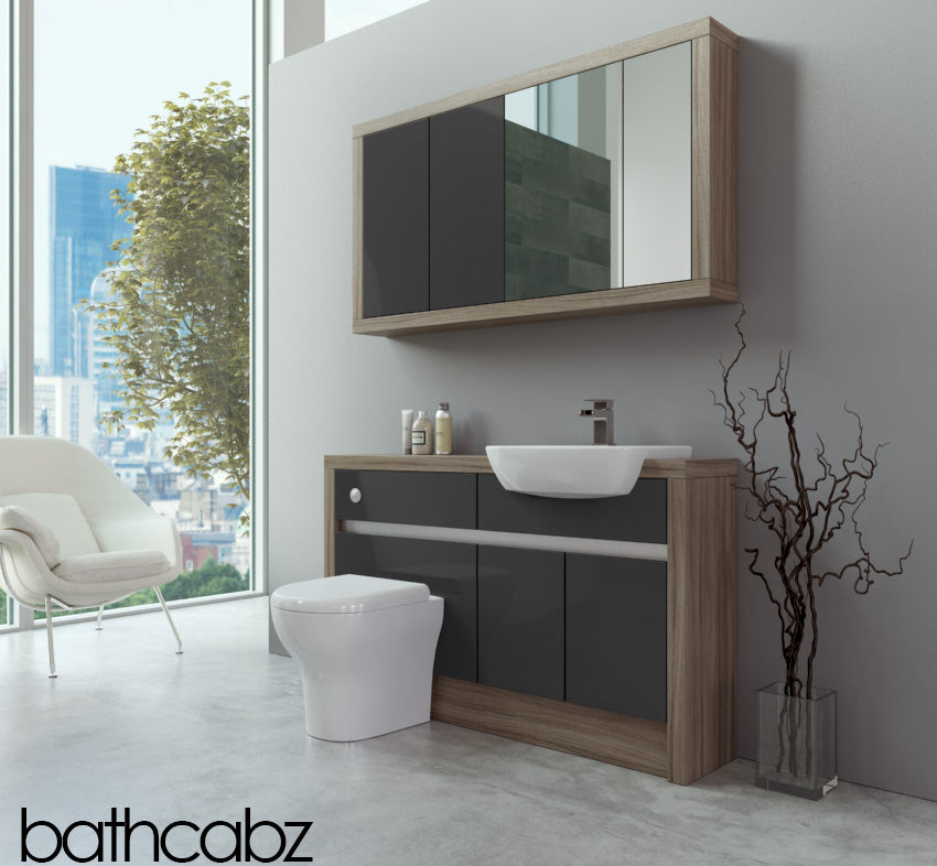 SIDONA DRIFTWOOD BASE & WALL UNITS BATHROOM FITTED FURNITURE