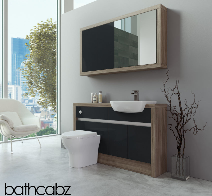 SIDONA DRIFTWOOD BASE & WALL UNITS BATHROOM FITTED FURNITURE