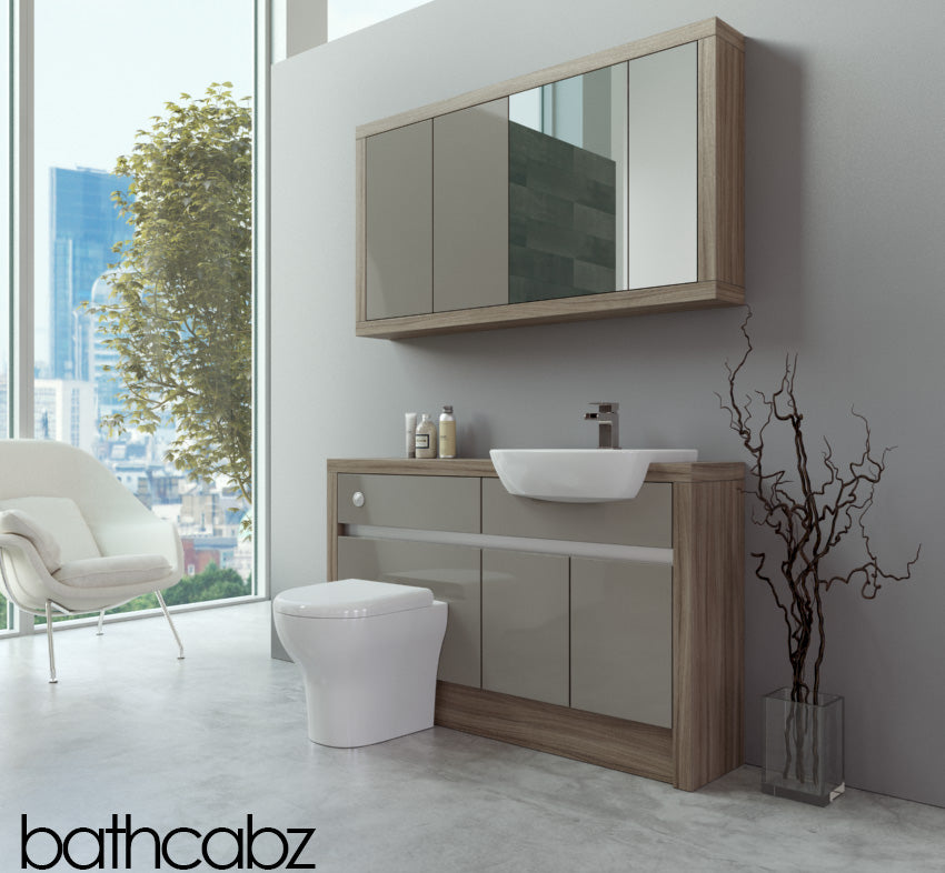 SIDONA DRIFTWOOD BASE & WALL UNITS BATHROOM FITTED FURNITURE