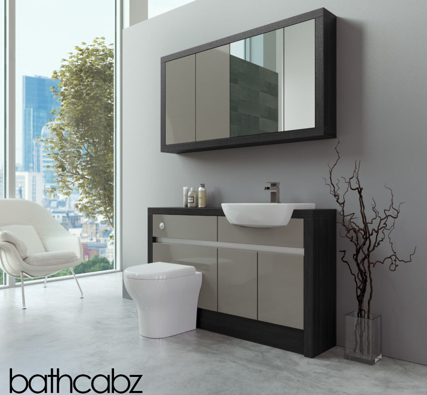 SIDONA HACIENDA BLACK BASE & WALL UNITS BATHROOM FITTED FURNITURE