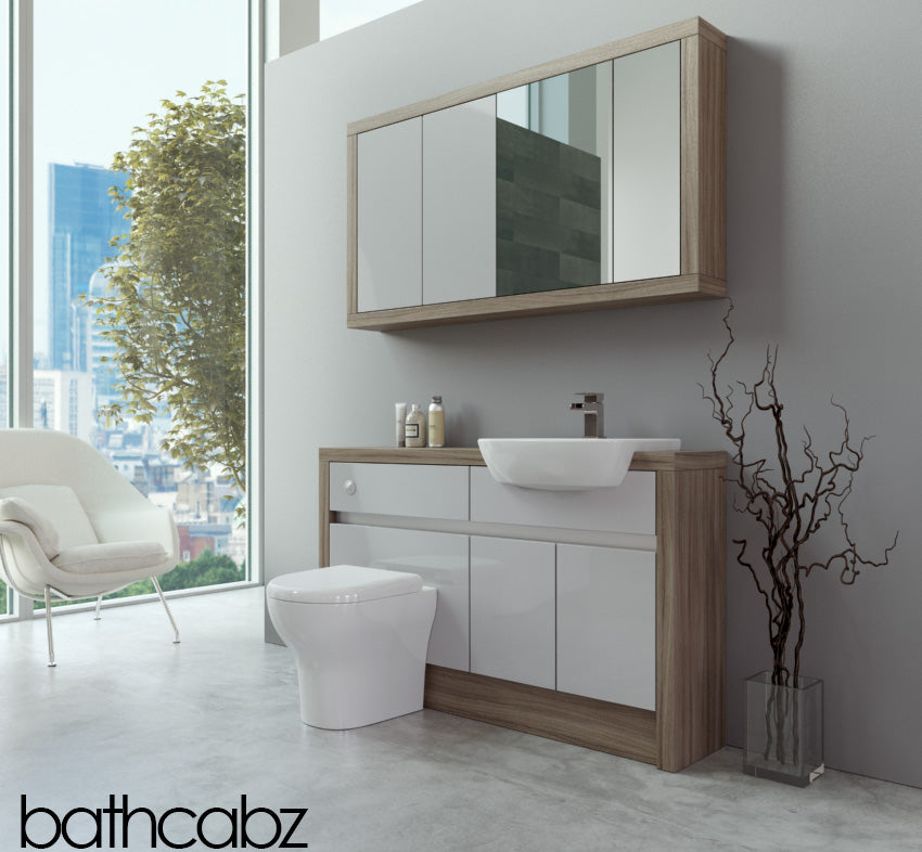 SIDONA DRIFTWOOD BASE & WALL UNITS BATHROOM FITTED FURNITURE