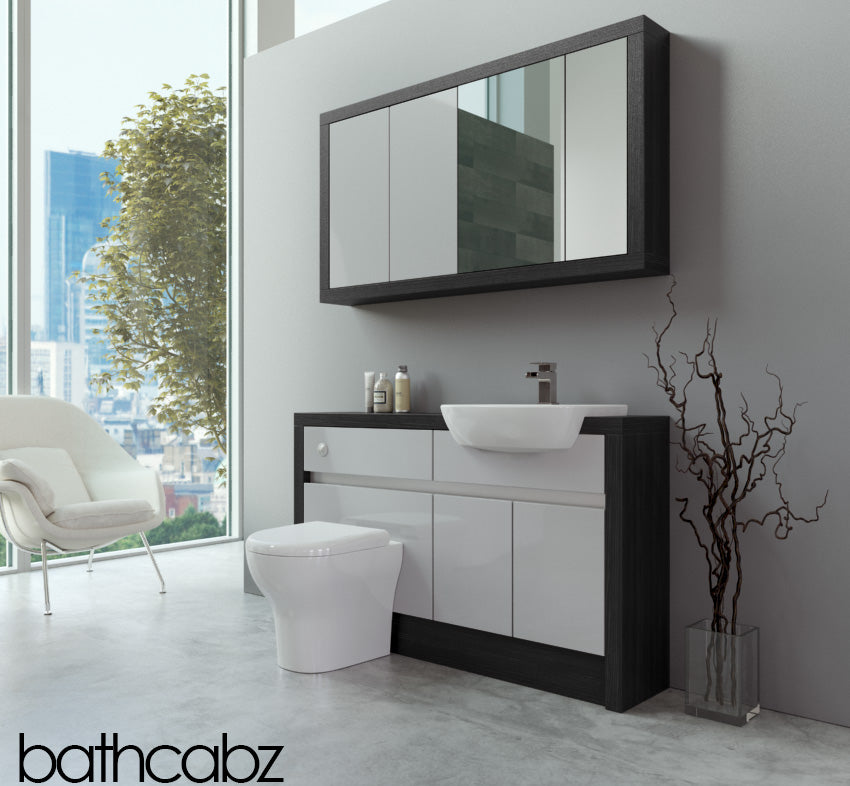 SIDONA HACIENDA BLACK BASE & WALL UNITS BATHROOM FITTED FURNITURE