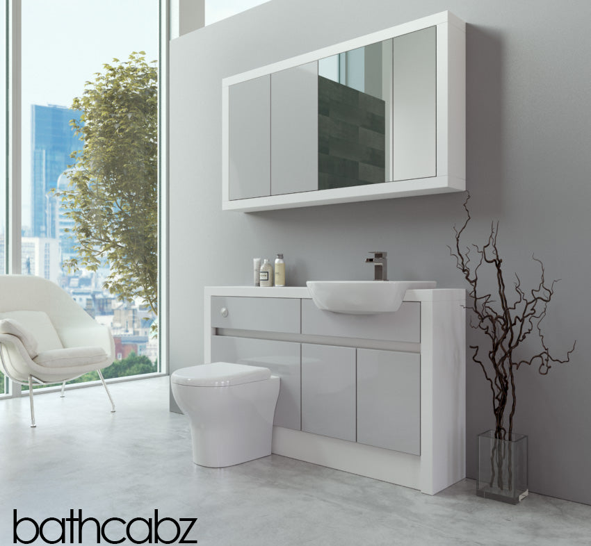 SIDONA WHITE MATT BASE & WALL UNITS BATHROOM FITTED FURNITURE
