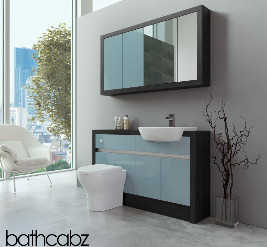 SIDONA HACIENDA BLACK BASE & WALL UNITS BATHROOM FITTED FURNITURE