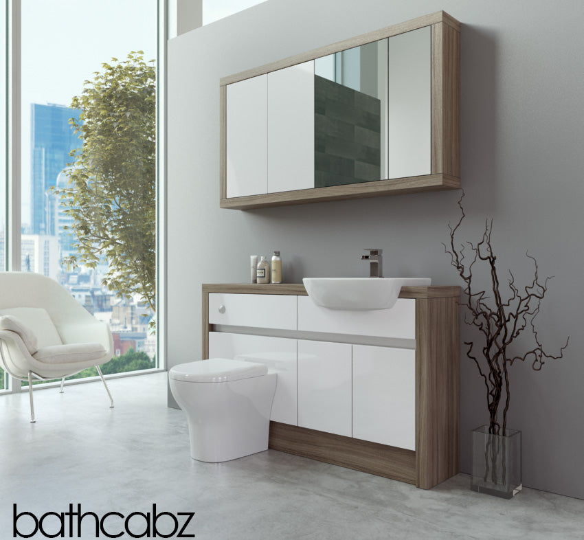 SIDONA DRIFTWOOD BASE & WALL UNITS BATHROOM FITTED FURNITURE