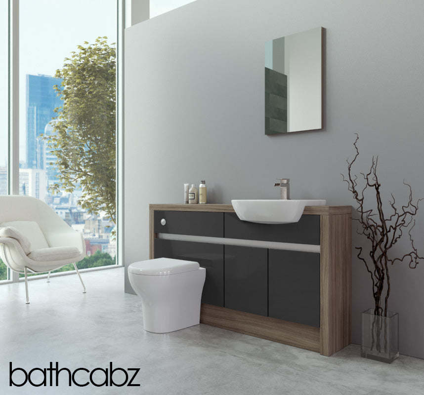 SIDONA DRIFTWOOD BASE UNITS BATHROOM FITTED FURNITURE