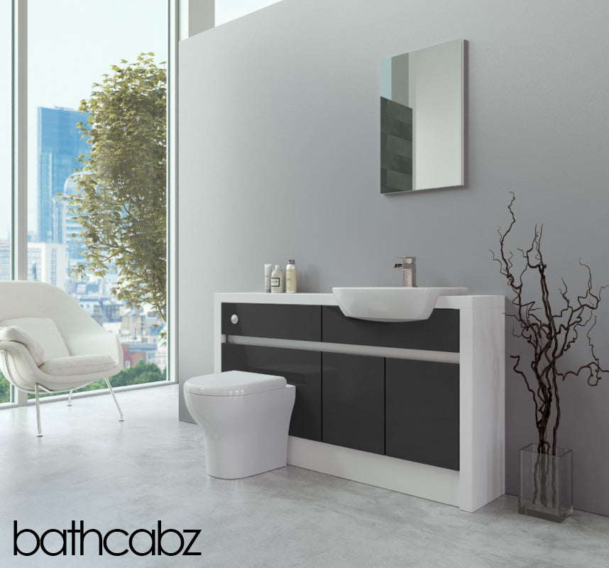 SIDONA WHITE MATT BASE UNITS BATHROOM FITTED FURNITURE