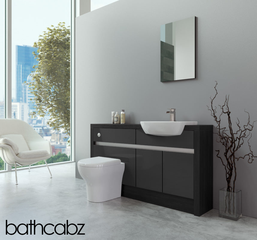 SIDONA HACIENDA BLACK BASE UNITS BATHROOM FITTED FURNITURE