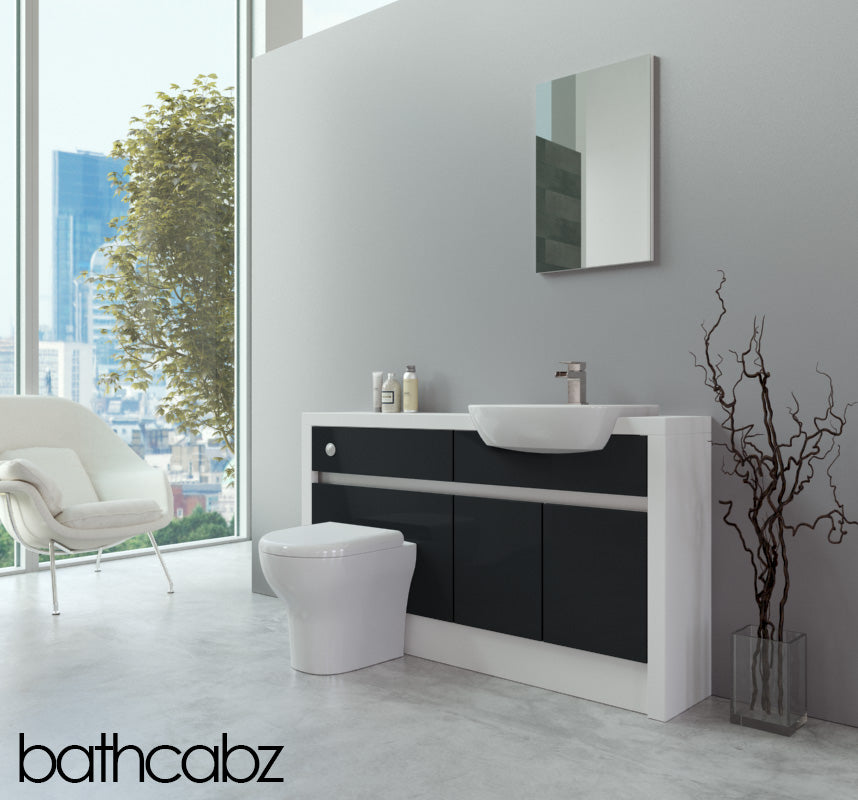 SIDONA WHITE MATT BASE UNITS BATHROOM FITTED FURNITURE