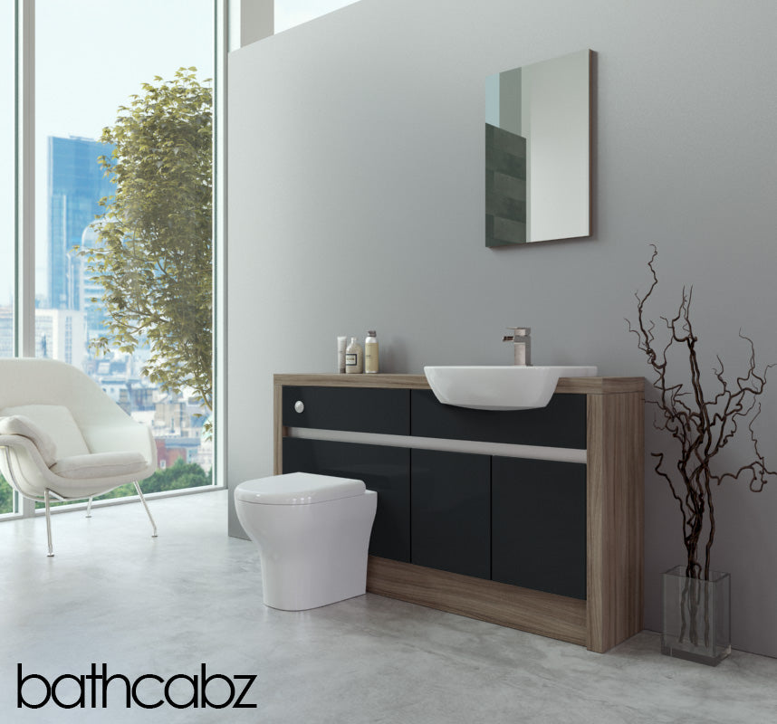 SIDONA DRIFTWOOD BASE UNITS BATHROOM FITTED FURNITURE
