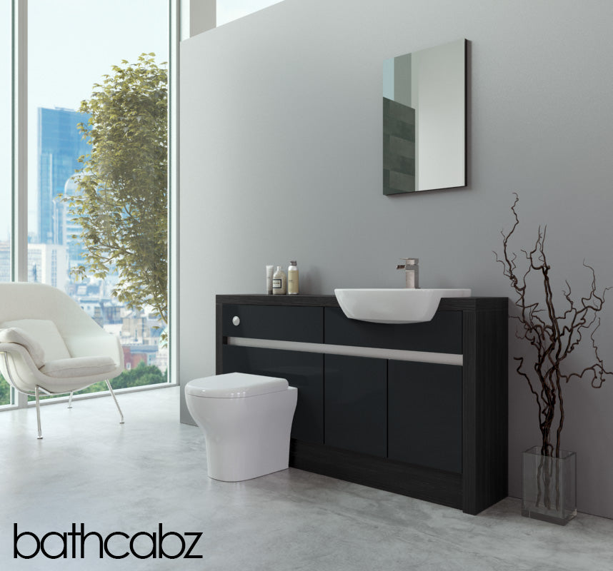 SIDONA HACIENDA BLACK BASE UNITS BATHROOM FITTED FURNITURE