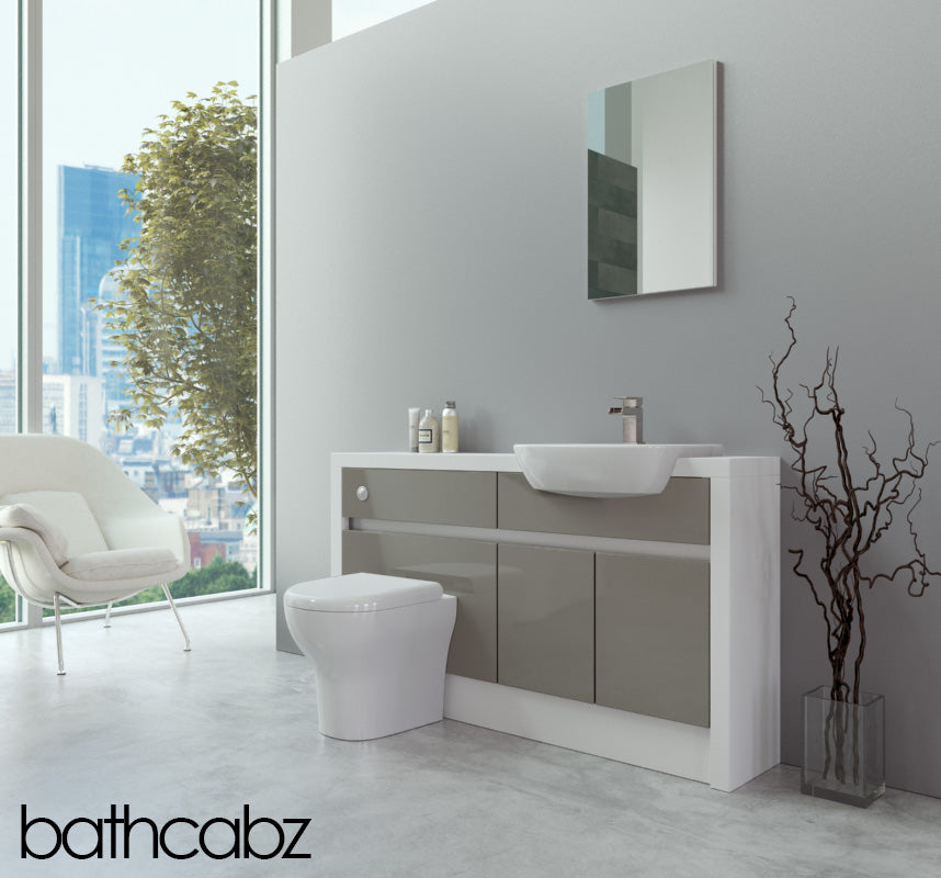 SIDONA WHITE MATT BASE UNITS BATHROOM FITTED FURNITURE