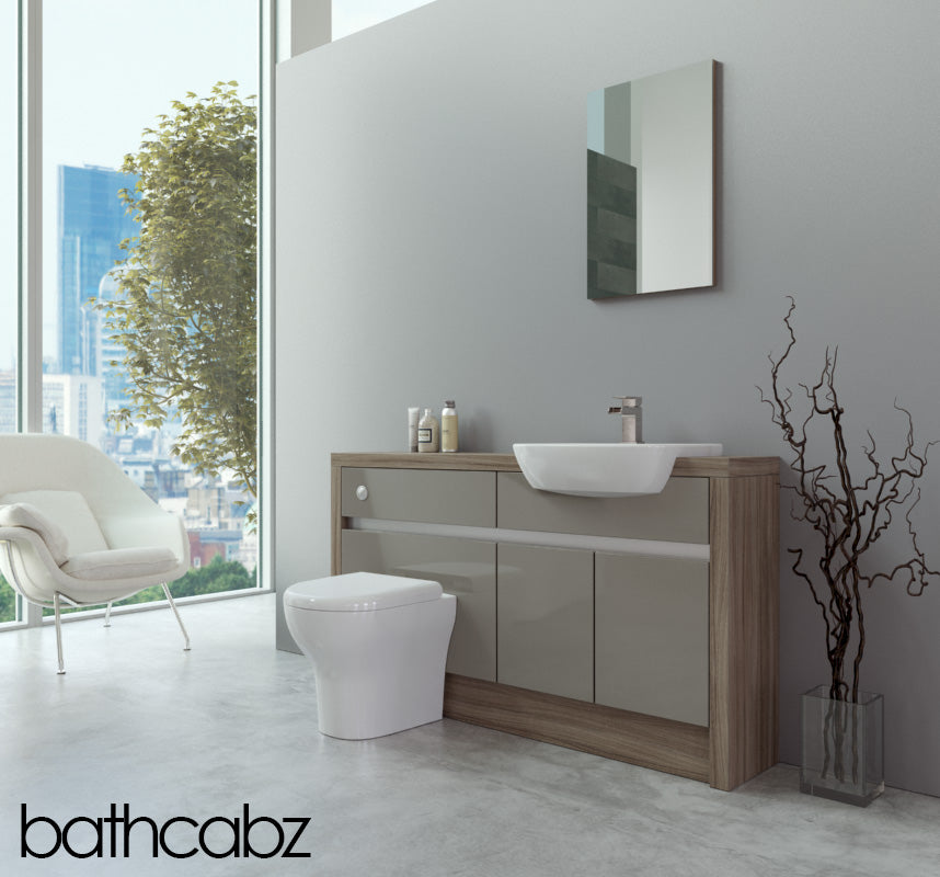 SIDONA DRIFTWOOD BASE UNITS BATHROOM FITTED FURNITURE