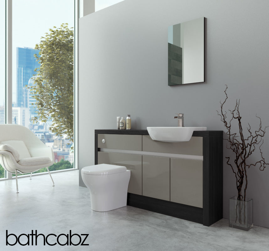 SIDONA HACIENDA BLACK BASE UNITS BATHROOM FITTED FURNITURE