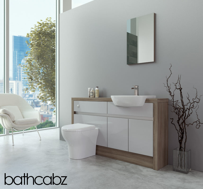 SIDONA DRIFTWOOD BASE UNITS BATHROOM FITTED FURNITURE