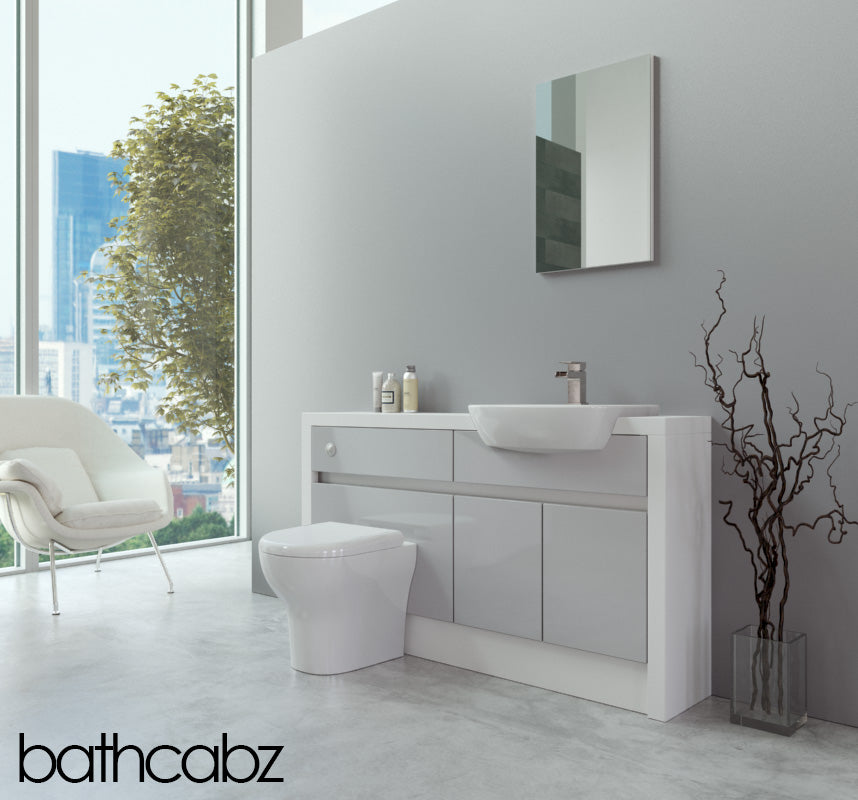 SIDONA WHITE MATT BASE UNITS BATHROOM FITTED FURNITURE
