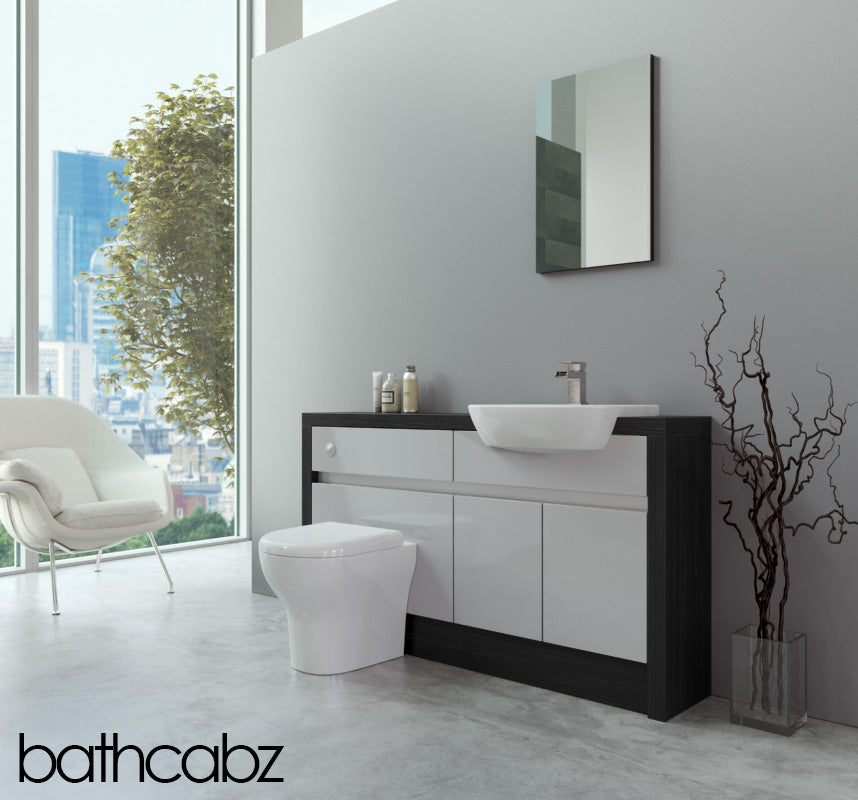 SIDONA HACIENDA BLACK BASE UNITS BATHROOM FITTED FURNITURE