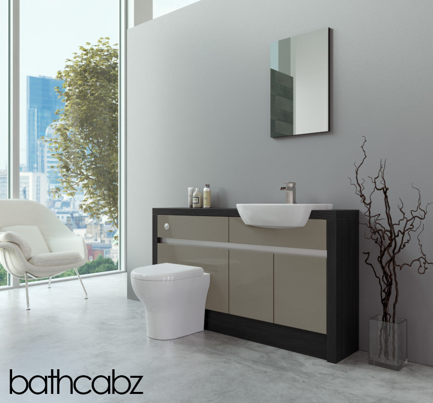 SIDONA HACIENDA BLACK BASE UNITS BATHROOM FITTED FURNITURE