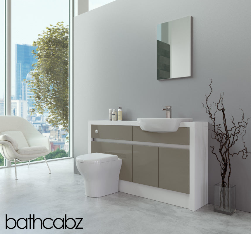 SIDONA WHITE MATT BASE UNITS BATHROOM FITTED FURNITURE