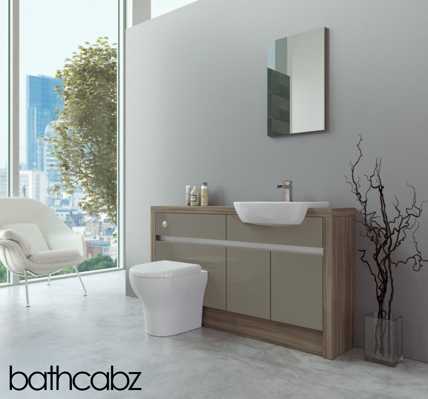 SIDONA DRIFTWOOD BASE UNITS BATHROOM FITTED FURNITURE