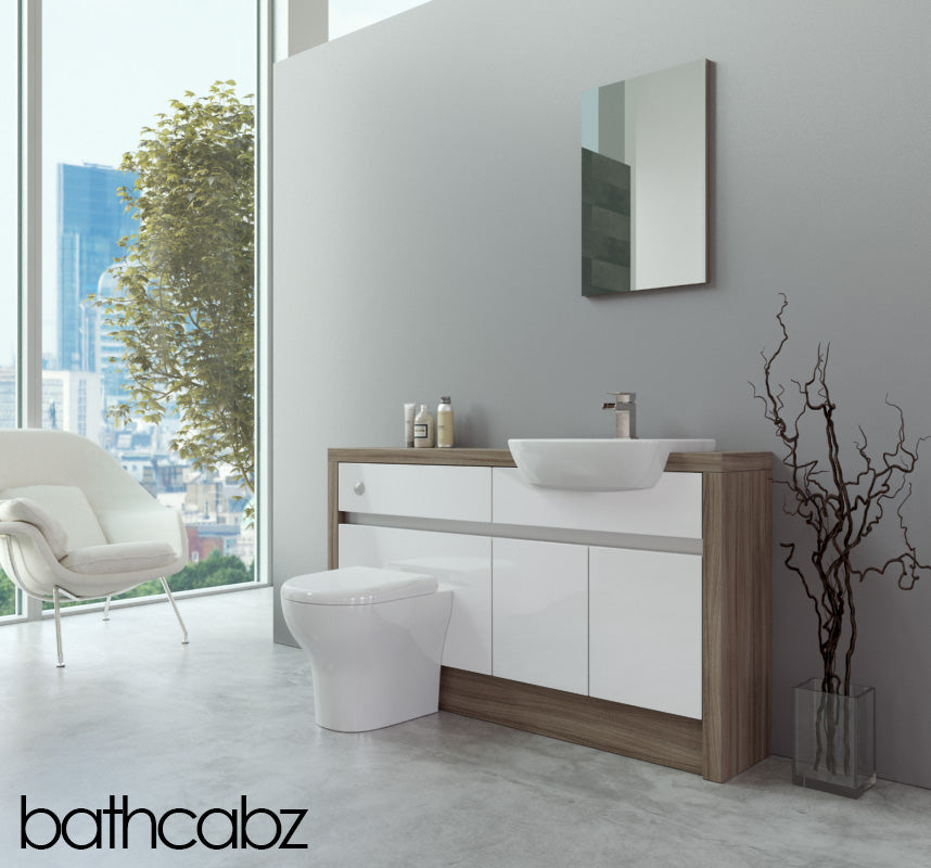 SIDONA DRIFTWOOD BASE UNITS BATHROOM FITTED FURNITURE
