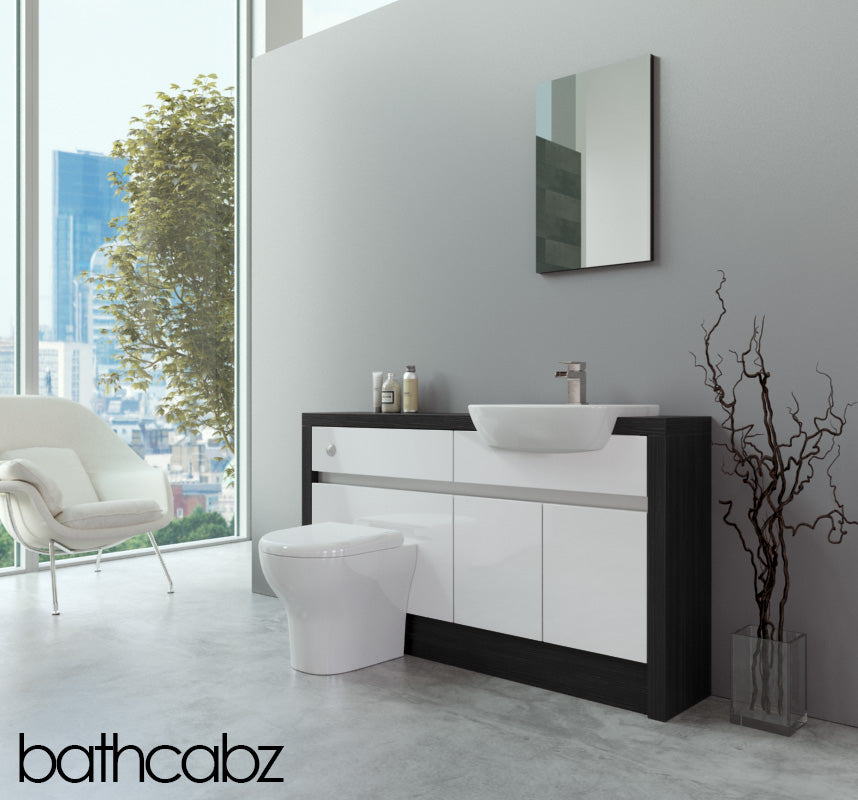 SIDONA HACIENDA BLACK BASE UNITS BATHROOM FITTED FURNITURE