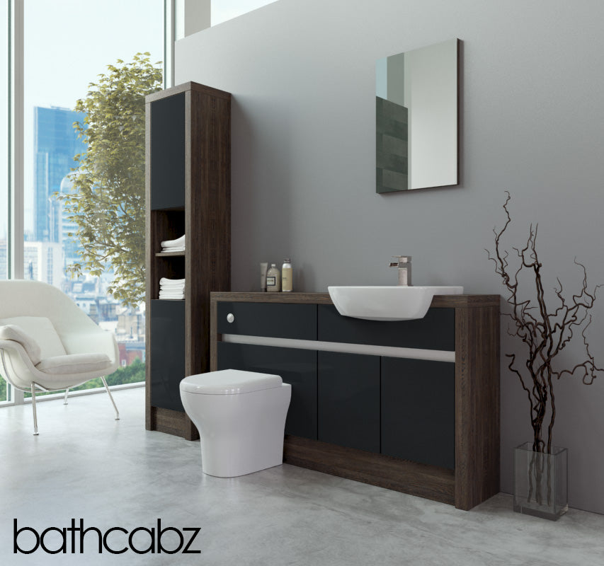 SIDONA MALI WENGE BASE & TALL UNIT BATHROOM FITTED FURNITURE