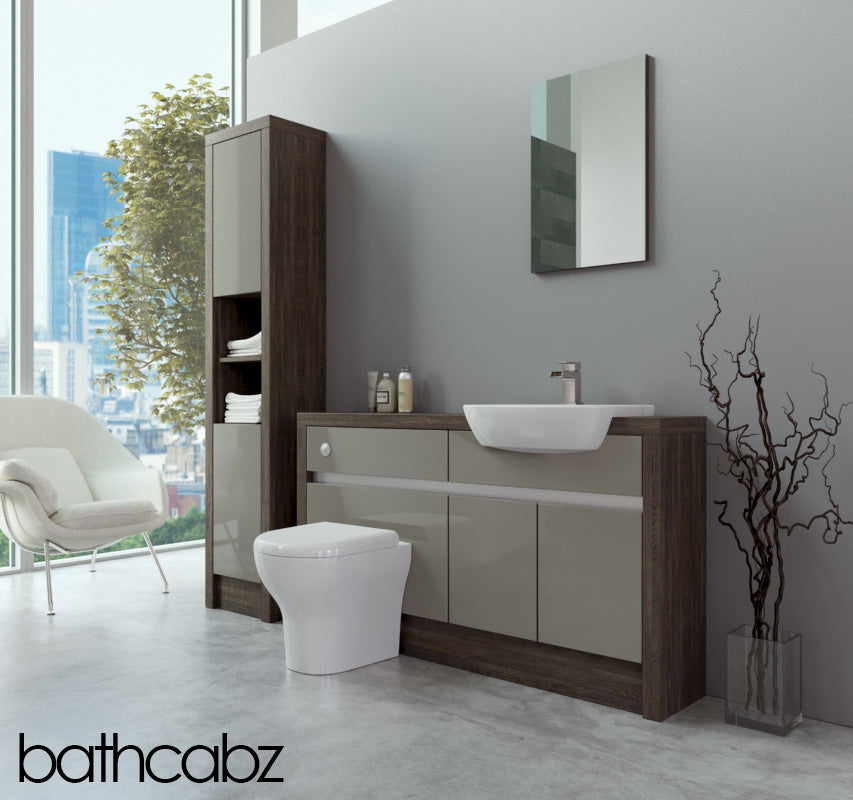SIDONA MALI WENGE BASE & TALL UNIT BATHROOM FITTED FURNITURE