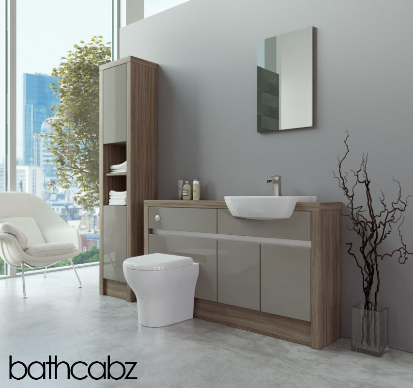 SIDONA DRIFTWOOD BASE & TALL UNIT BATHROOM FITTED FURNITURE