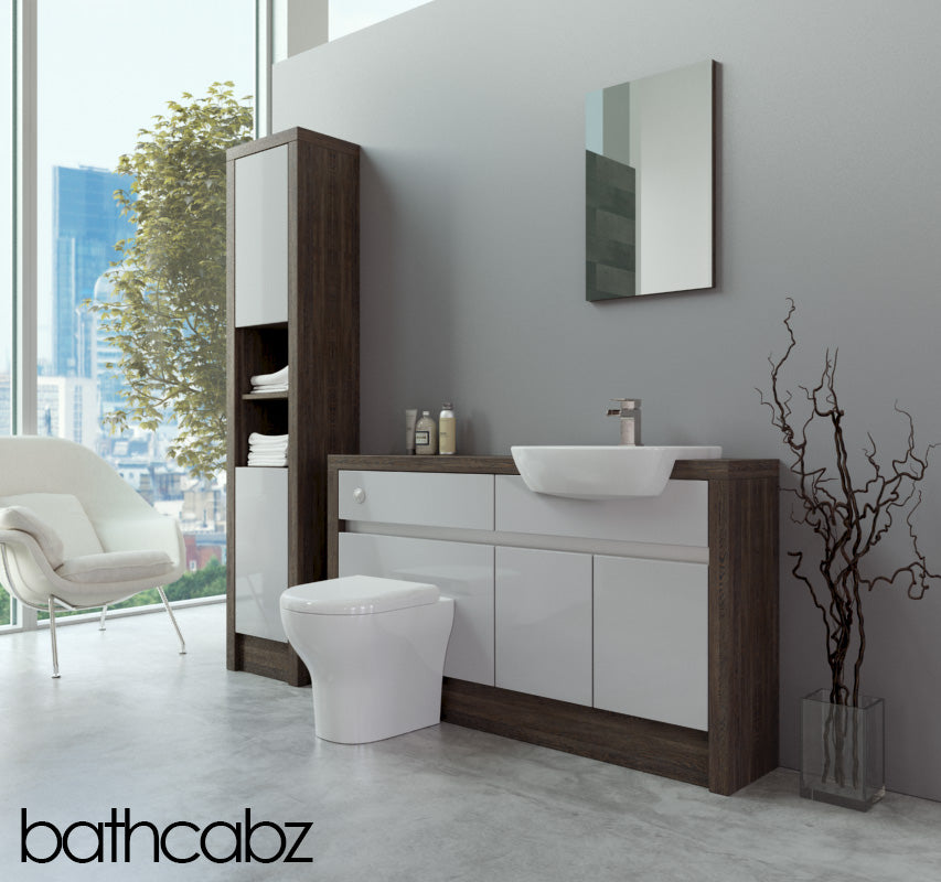 SIDONA MALI WENGE BASE & TALL UNIT BATHROOM FITTED FURNITURE