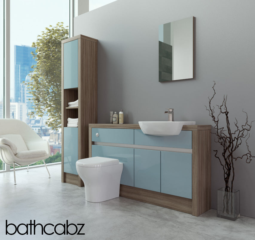 SIDONA DRIFTWOOD BASE & TALL UNIT BATHROOM FITTED FURNITURE