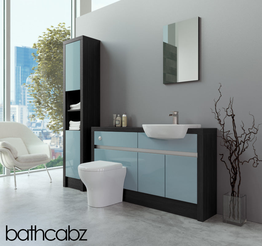 SIDONA HACIENDA BLACK BASE & TALL UNIT BATHROOM FITTED FURNITURE