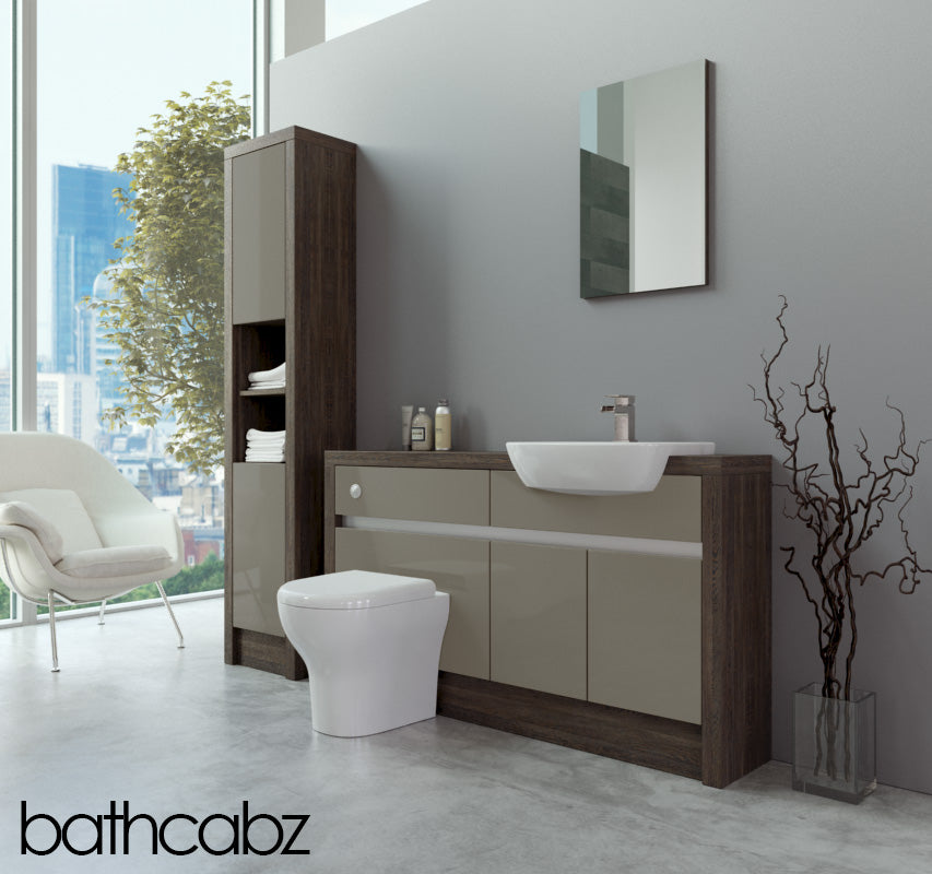 SIDONA MALI WENGE BASE & TALL UNIT BATHROOM FITTED FURNITURE
