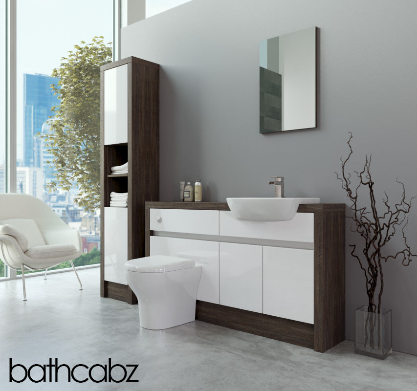 SIDONA MALI WENGE BASE & TALL UNIT BATHROOM FITTED FURNITURE
