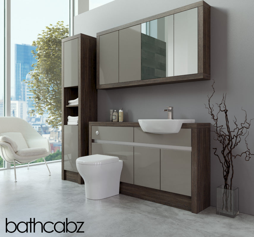 SIDONA MALI WENGE BASE, WALL & TALL UNIT BATHROOM FITTED FURNITURE