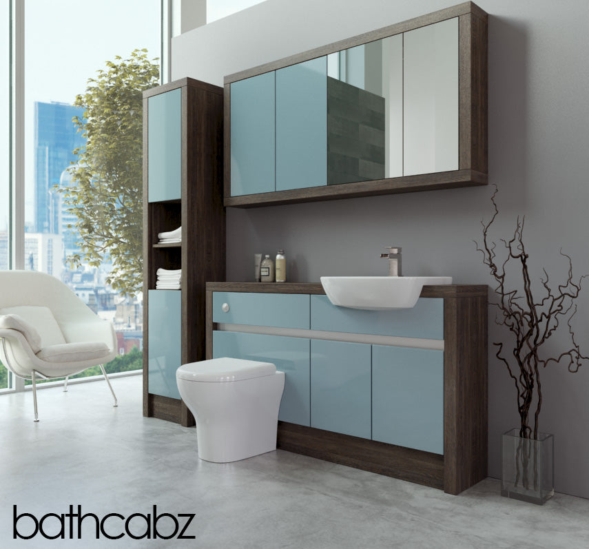 SIDONA MALI WENGE BASE, WALL & TALL UNIT BATHROOM FITTED FURNITURE