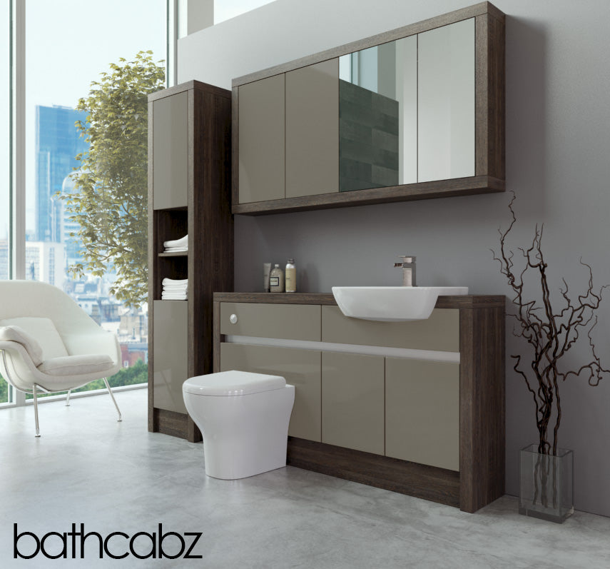 SIDONA MALI WENGE BASE, WALL & TALL UNIT BATHROOM FITTED FURNITURE