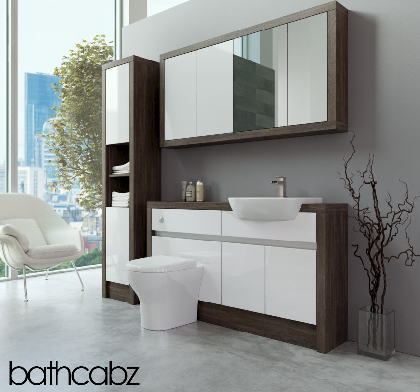 SIDONA MALI WENGE BASE, WALL & TALL UNIT BATHROOM FITTED FURNITURE