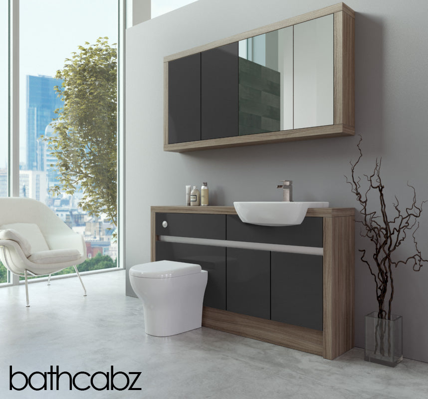 SIDONA DRIFTWOOD BASE & WALL UNITS BATHROOM FITTED FURNITURE