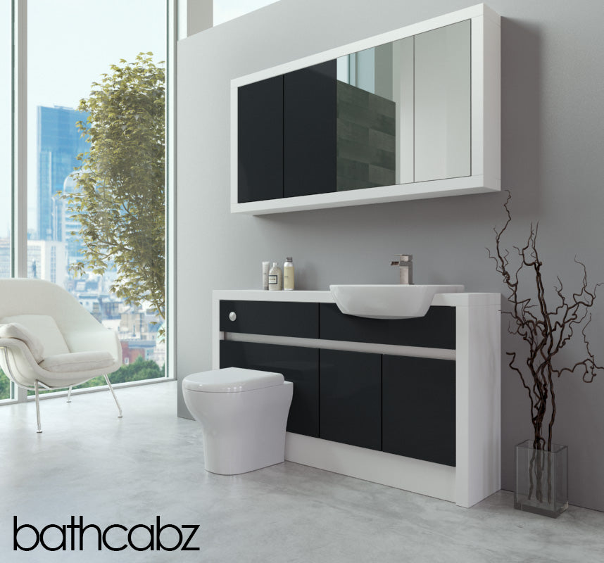 SIDONA WHITE MATT BASE & WALL UNITS BATHROOM FITTED FURNITURE