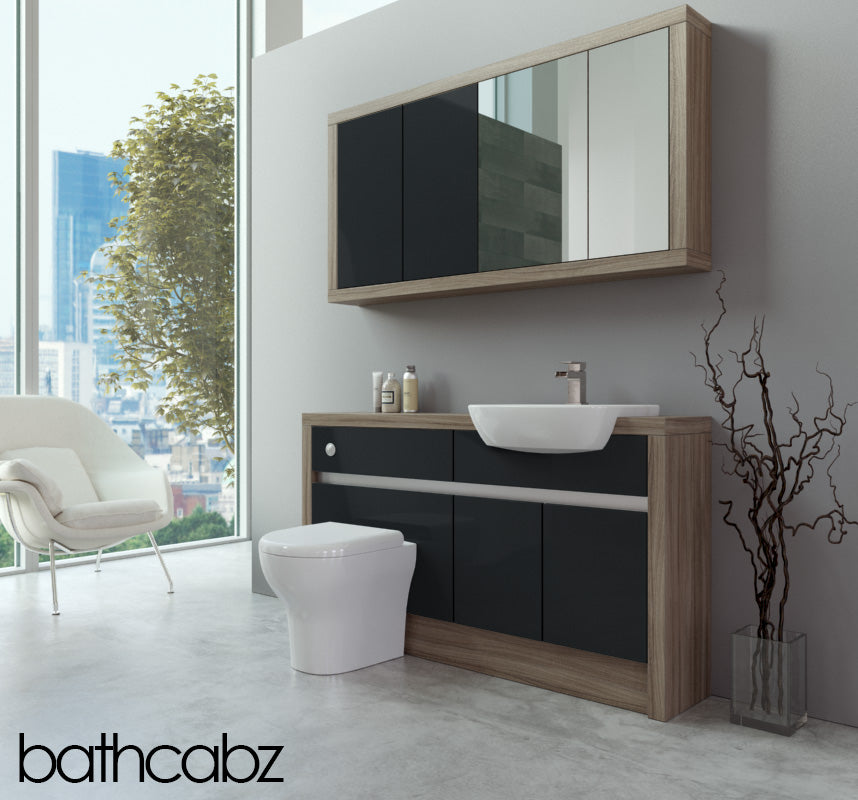 SIDONA DRIFTWOOD BASE & WALL UNITS BATHROOM FITTED FURNITURE