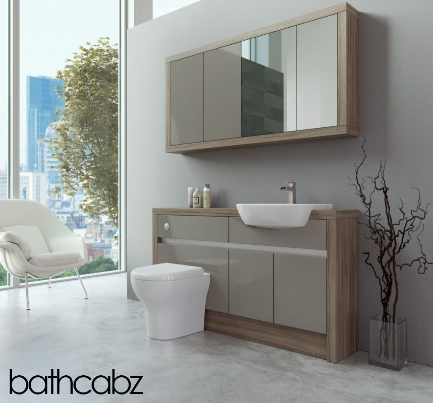 SIDONA DRIFTWOOD BASE & WALL UNITS BATHROOM FITTED FURNITURE