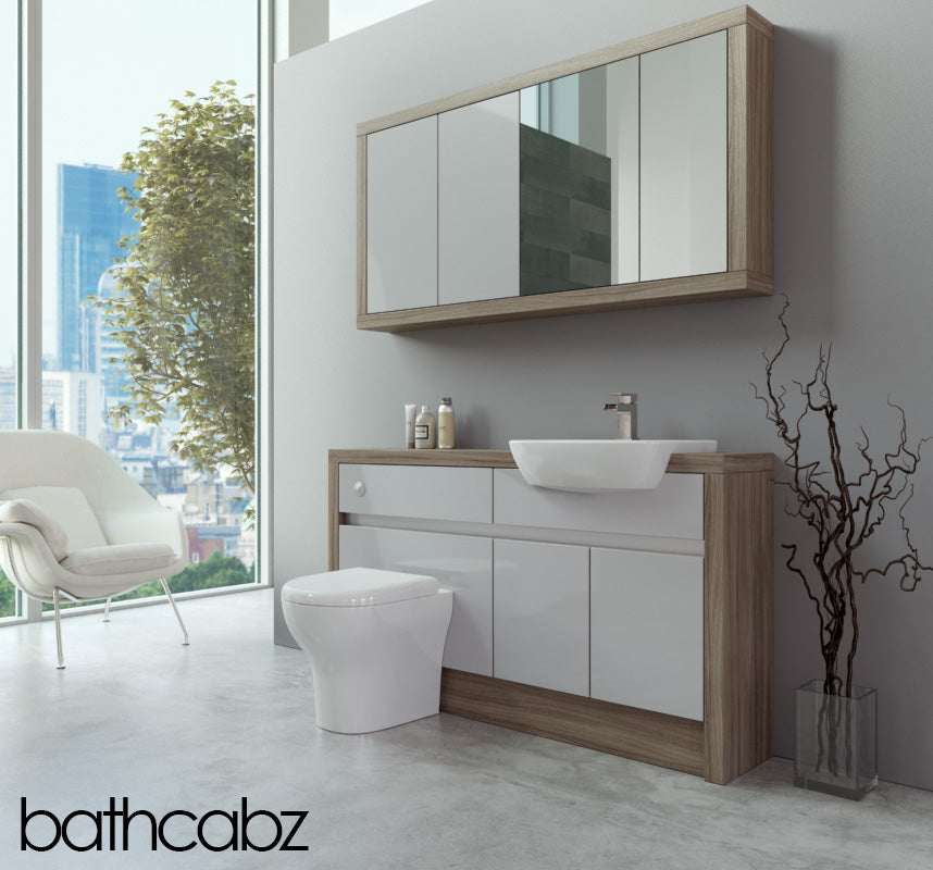 SIDONA DRIFTWOOD BASE & WALL UNITS BATHROOM FITTED FURNITURE