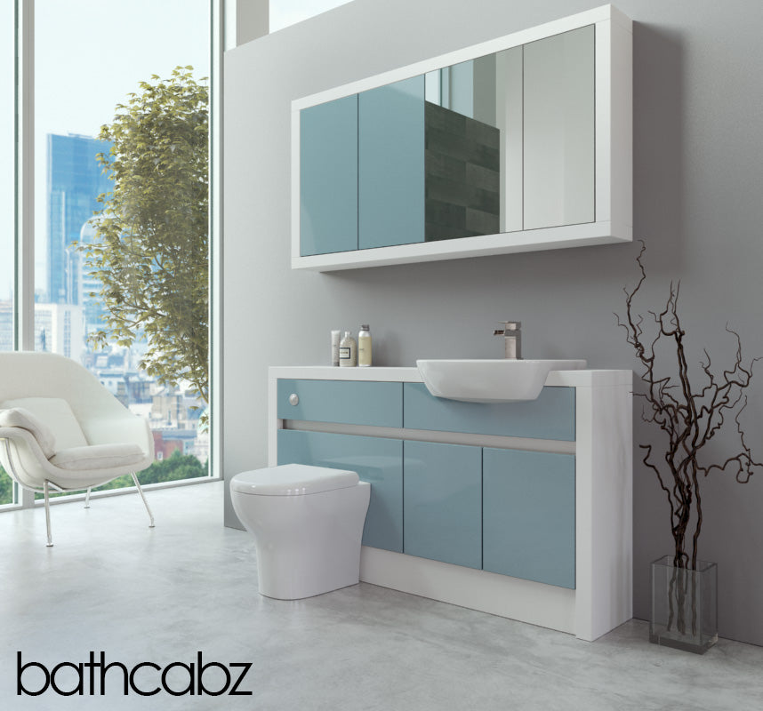 SIDONA WHITE MATT BASE & WALL UNITS BATHROOM FITTED FURNITURE