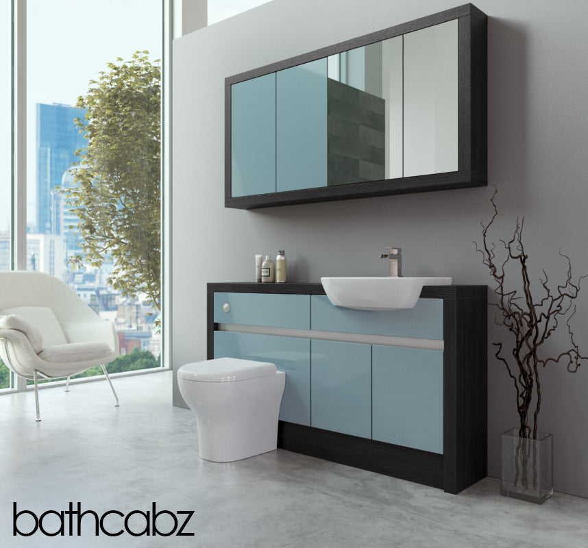SIDONA HACIENDA BLACK BASE & WALL UNITS BATHROOM FITTED FURNITURE