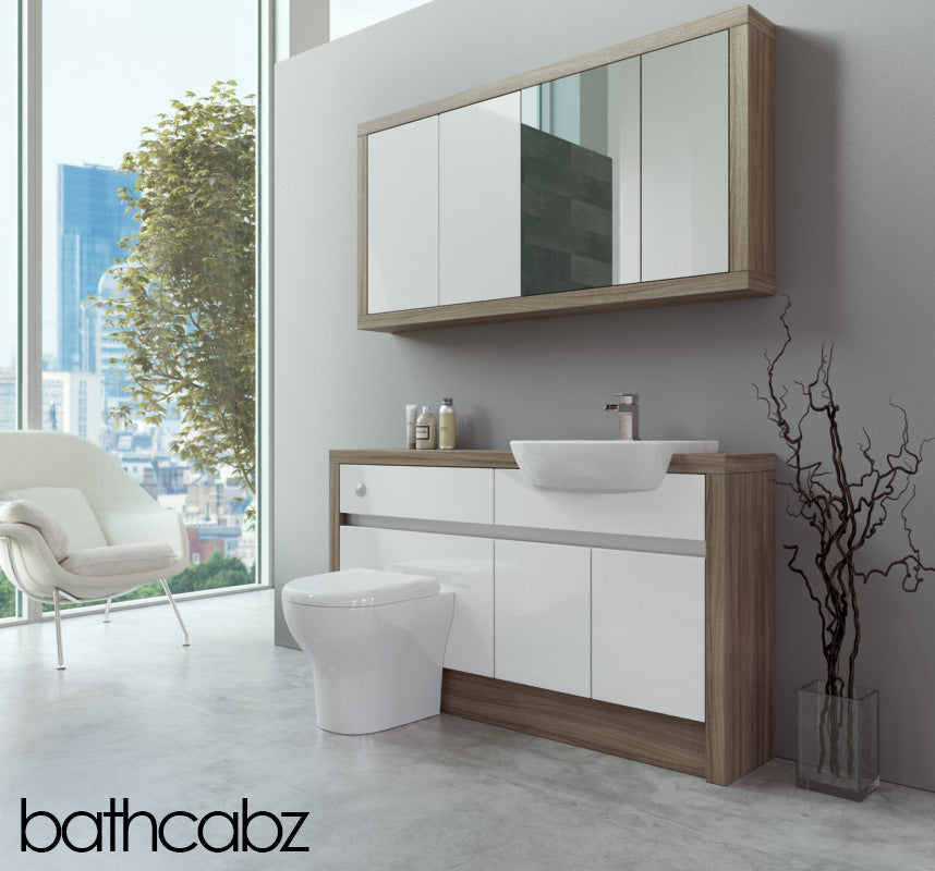 SIDONA DRIFTWOOD BASE & WALL UNITS BATHROOM FITTED FURNITURE